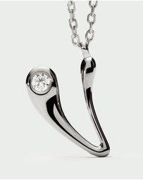 PDPAOLA - Initial 2026 V Silver Pendant Necklace