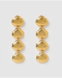 Miz Casa and Co - Seria Shell Drop Stud Earrings