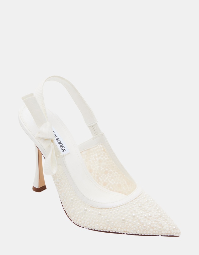 Steve Madden - Bri White Lace Heels