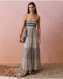 BOTEH - Levante Shirred Maxi Dress