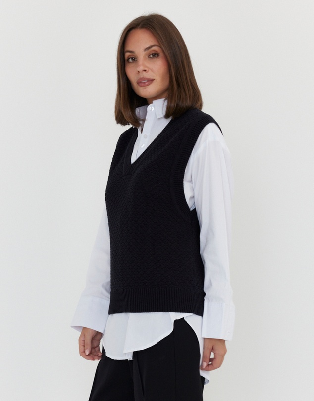 ALEXANDRA - Lula Knit Vest Black