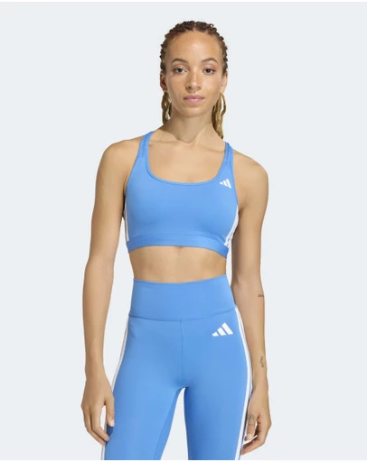 adidas Performance - Optime Essentials Workout 3-Stripes Medium Support Bra Womens