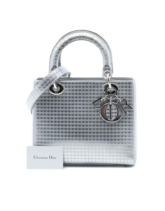 Pre-Loved by Azura Reborn - Pre-Loved Medium Metallic Patent Microcannage Lady Dior