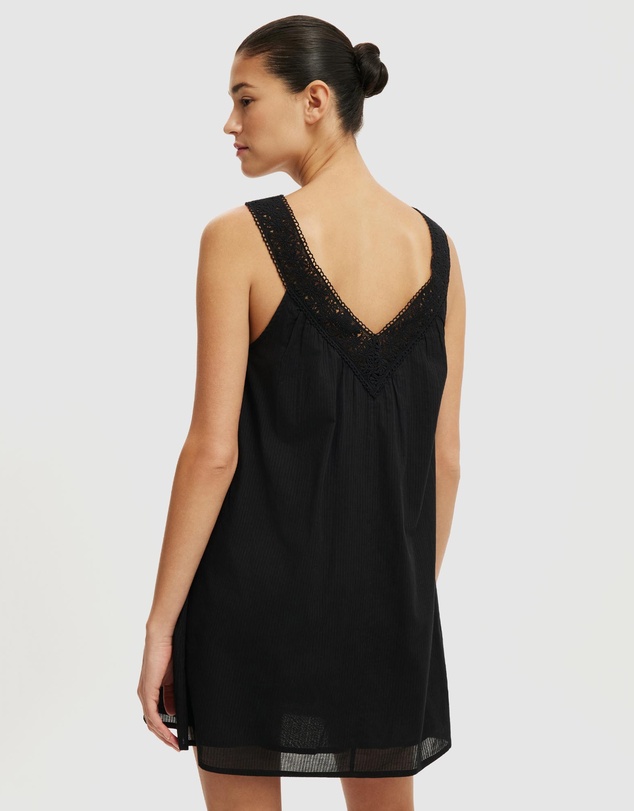 Cotton On - Abbey Lace Trim Mini Dress