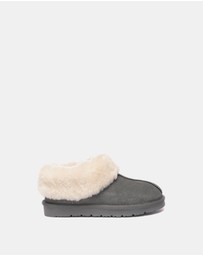 EVERAU - EverAU Ugg Homey Slipper Suede Cow Suede Upper House Shoes