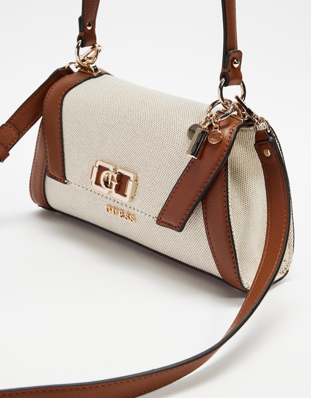 GUESS - Karnilla Canvas Flap Shoulder Bag
