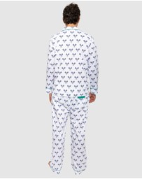 Sant And Abel - Men's Tennis Navy Long PJ Set