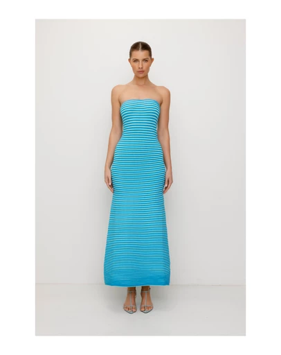 The Wolf Gang - Sunmor Knit Maxi Dress - Aqua