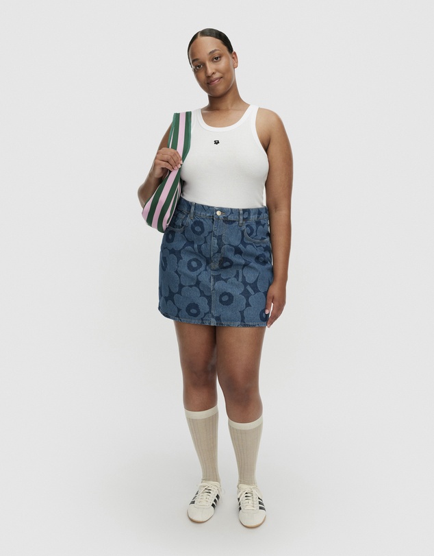 Marimekko - Maridenim Ruudut Unikko Skirt