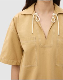 Oroton - Drill Popover Dress