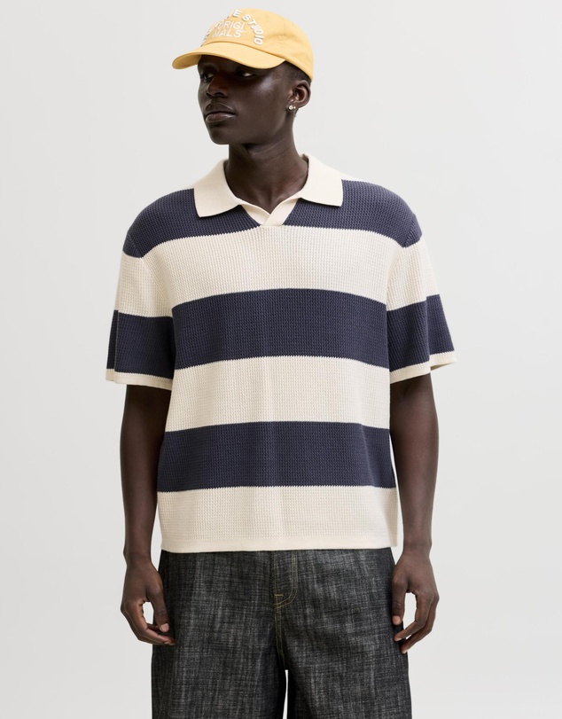 Jack & Jones - Jorliam Knit Stripe Split Neck Polo