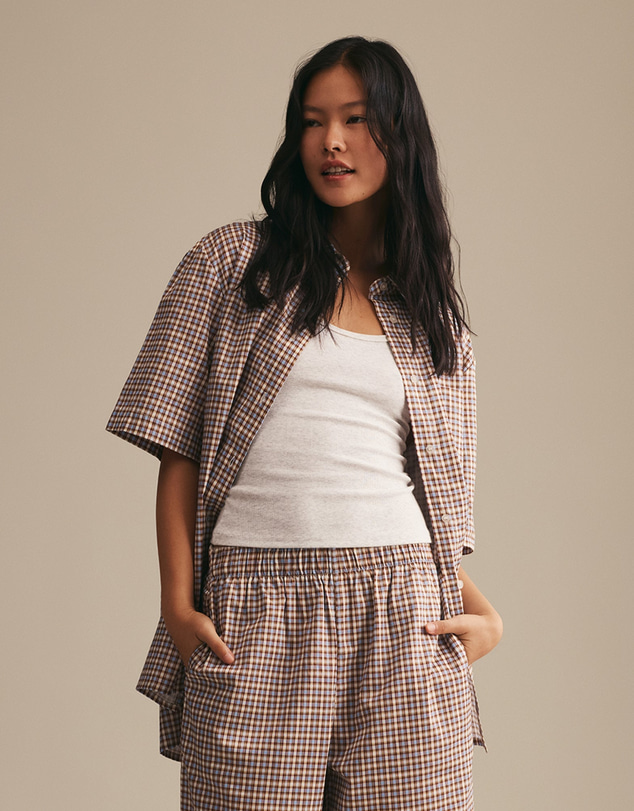 Resting - Soft Woven Cotton Jules Short Sleeve Shirt
