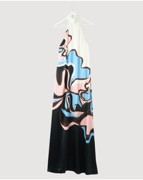 Revibe - Repaired Rebecca Vallance Barbados Breeze Halter Maxi Dress - AU 6