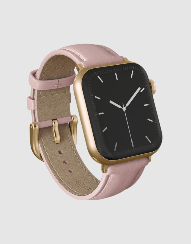 Burga - Burga Apple Watch 42/44/46/49 Leather Band - Gold Clasp Pink