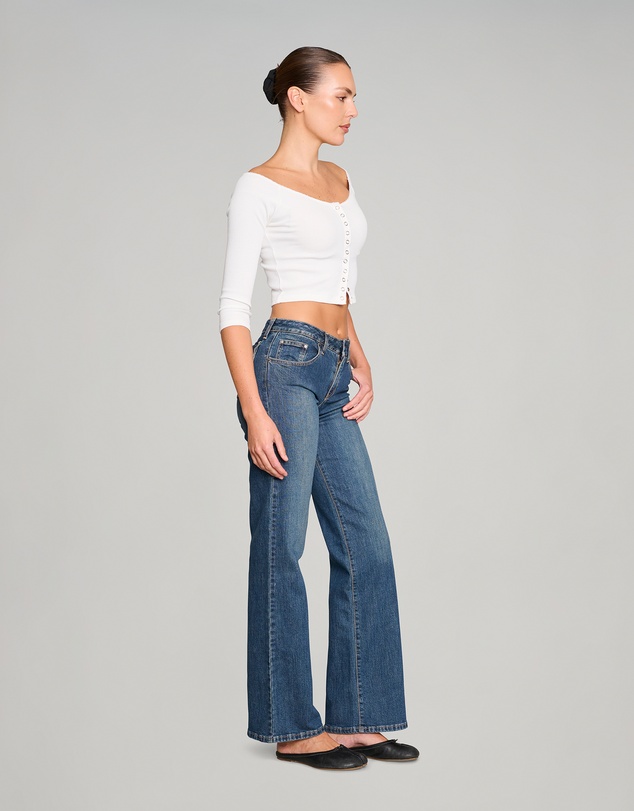 Love and Nostalgia - Sugar Baby White Rib Top