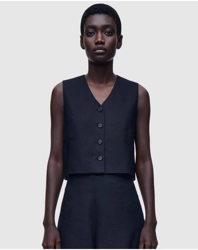 COS - Cropped Linen Waistcoat