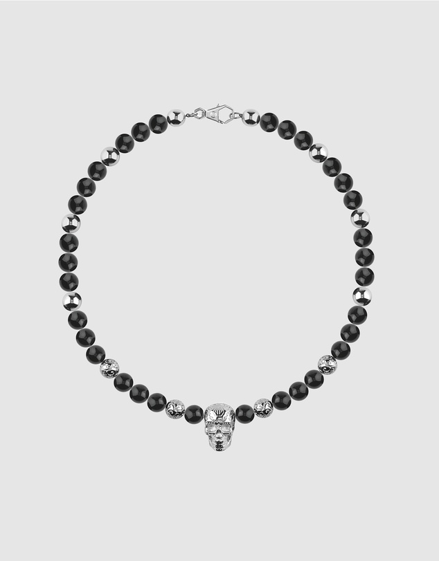 Philipp Plein - PLEIN ELITE Stainless Steel Onyx Necklace