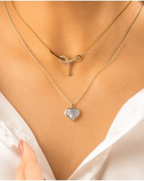 Wanderlust + Co - Heart Pearl Locket Necklace