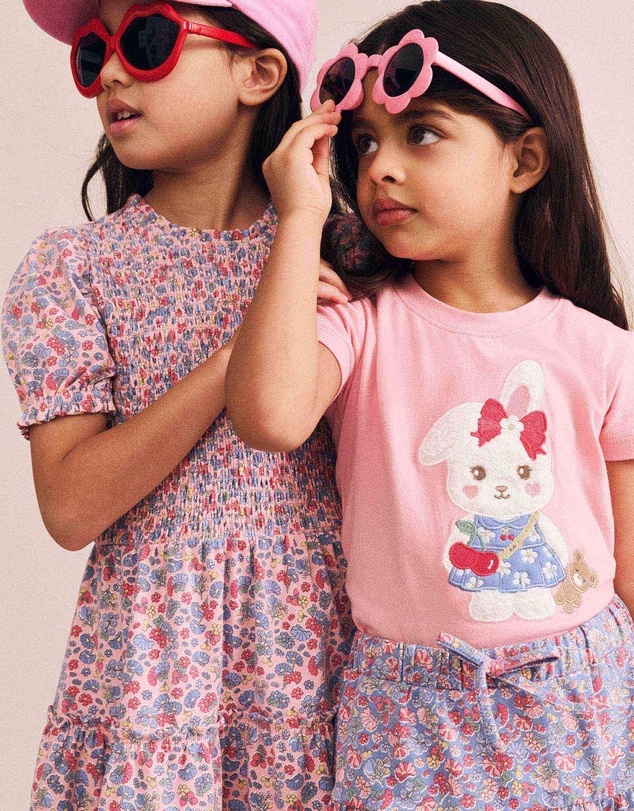 Huxbaby - Flower Field Bunny Tee - Babies-Kids
