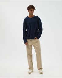 AERE - Easy Linen Blend LS Tee