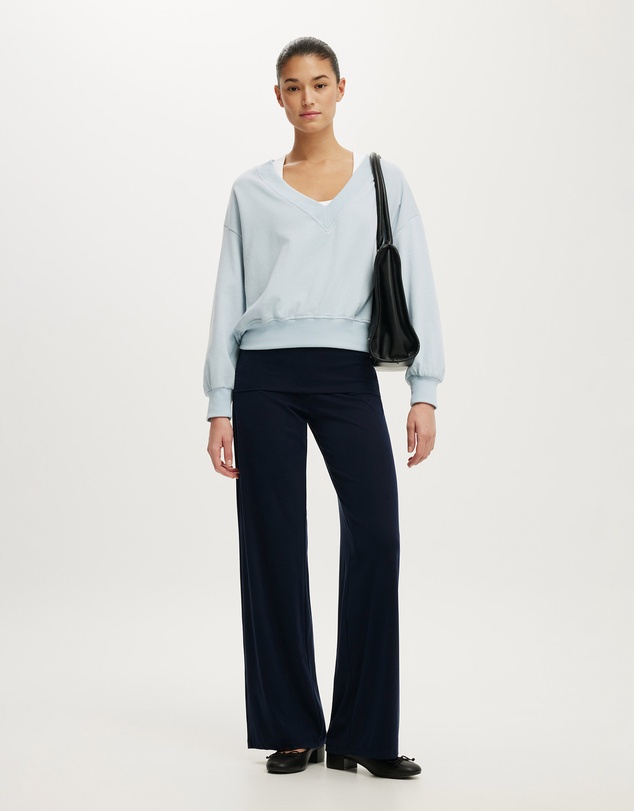 Cotton On - V Neck Fleece Sweatshirt