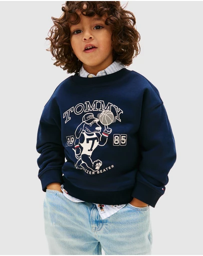 Tommy Hilfiger - Boys Graphic Logo Terry Sweatshirt - Kids
