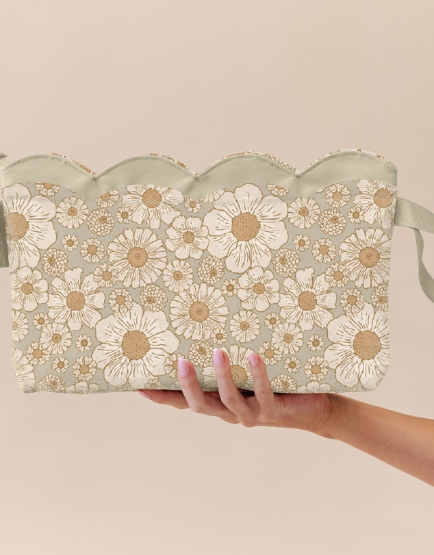 Sky Gazer - Scalloped Edge Wet Bag- Casuarina