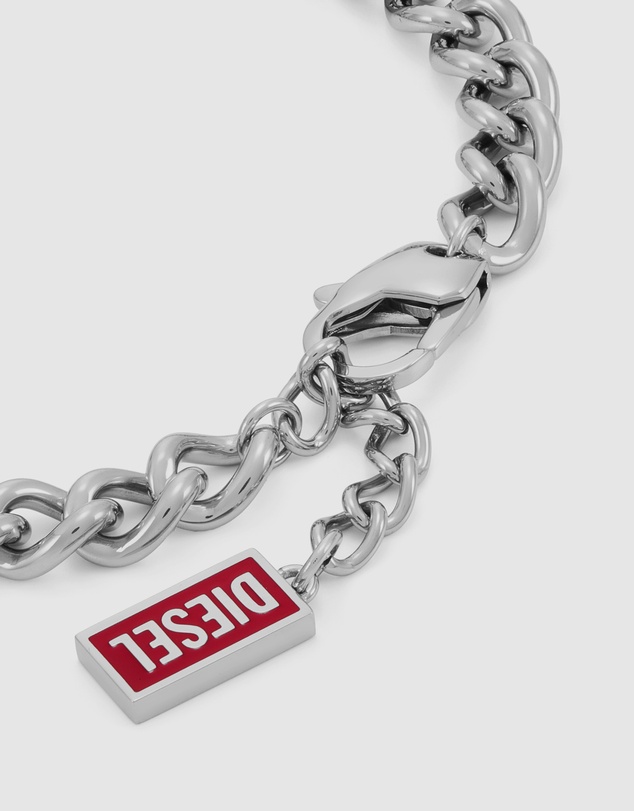 Diesel - D Logo Silver Bracelet