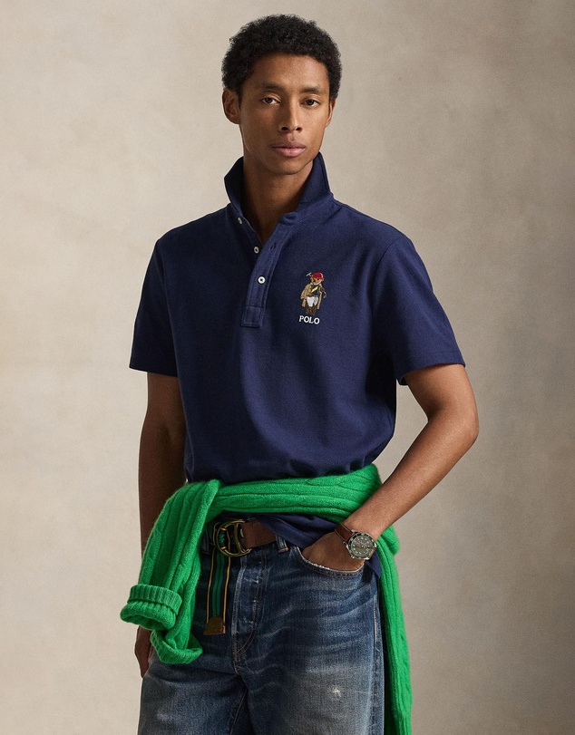 Polo Ralph Lauren - Custom Slim Fit Polo Bear Mesh Polo