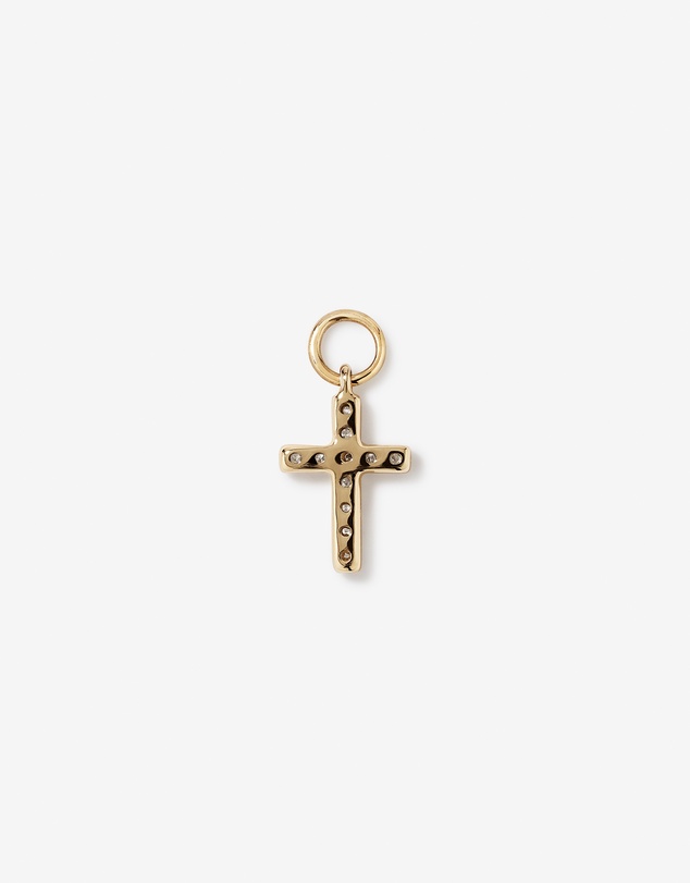 Michael Hill - Cross Single Ear Charm with 0.04 Carat TW of Diamonds in 10kt Yellow Gold