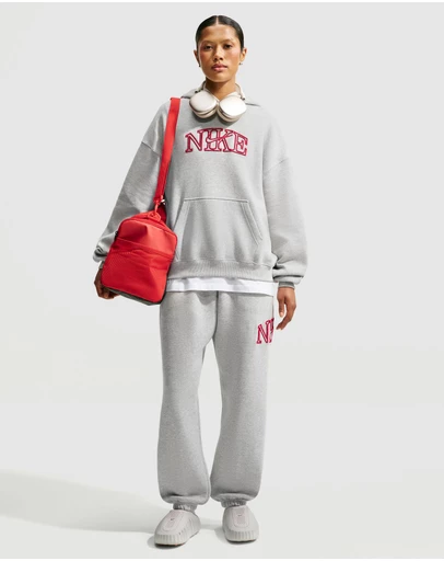 Nike - Studio Fleece Medium Weight Graphic Pack Oversized Cuffed Logo Pants