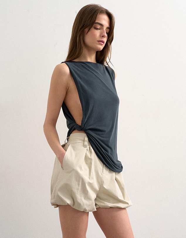 TOPSHOP - Freya Bubble Hem Cargo Shorts