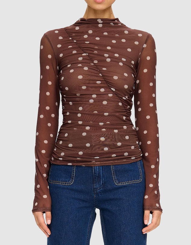 KIVARI - Edie Mesh Top