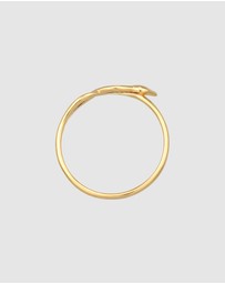 Elli Jewelry - Ring Wrap snake infinity symbol in 375 yellow gold