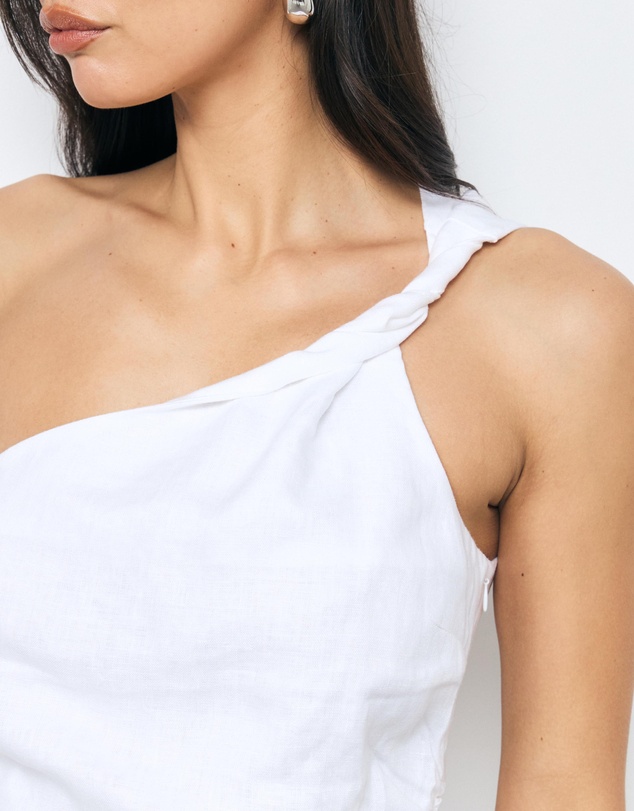 AERE - Penny Linen One Shoulder Top