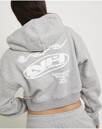 Neon Hart - Koi Zip Through Graphic Hoodie