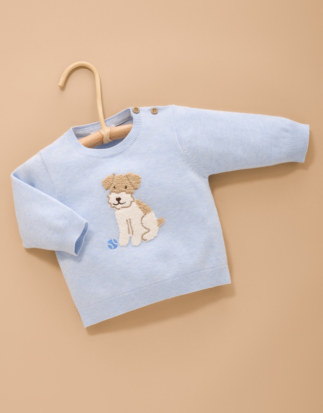 Purebaby - Chenille Embroidered Jumper-Kids-Babies