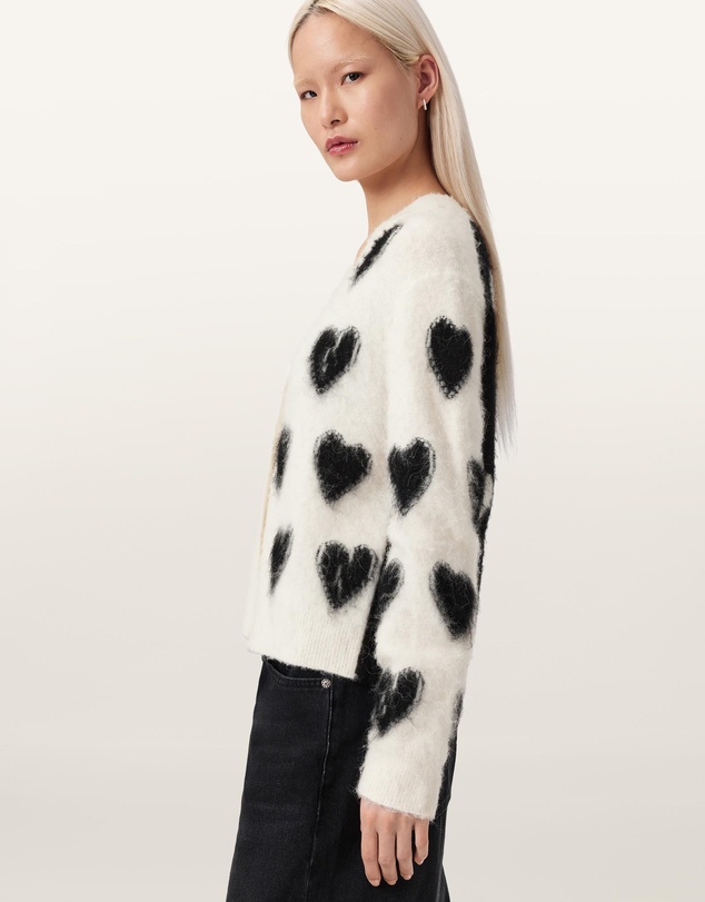 AllSaints - Scatter Heart Alpaca-Merino Blend Cardigan