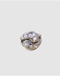 Chuchka - Kesher Ring 3 stone Silver