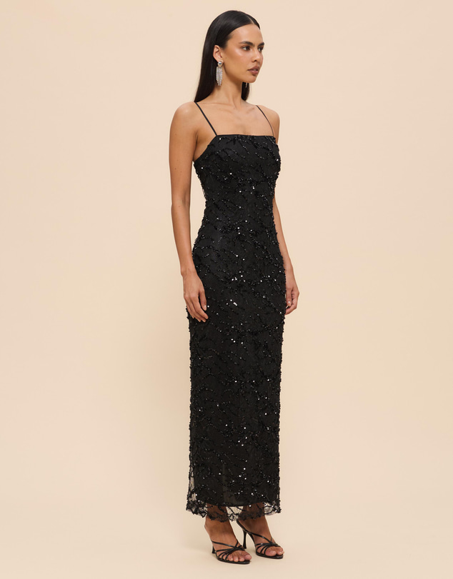 CHANCERY - Cleo Lace Sequin Maxi Dress
