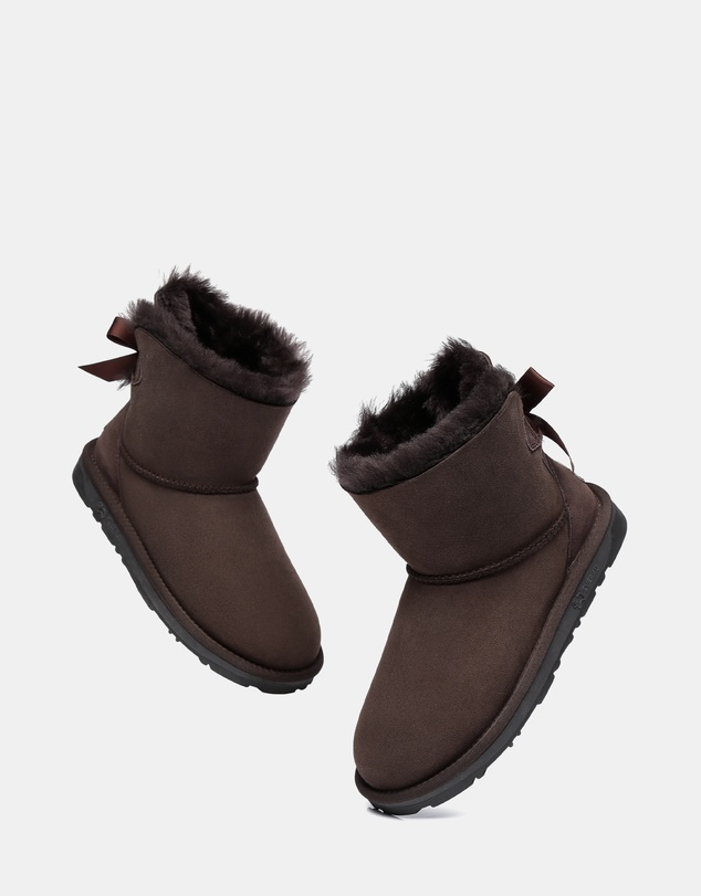 EVERAU - EverAU Ugg Mini Back Bow Sheepskin Upper UGG Boots
