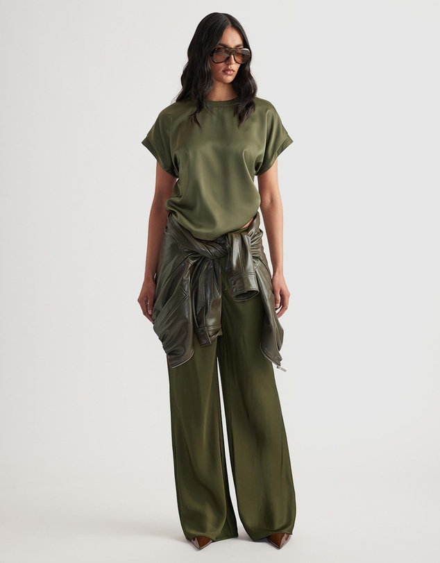 Decjuba - Frankie Satin Side Tie Top