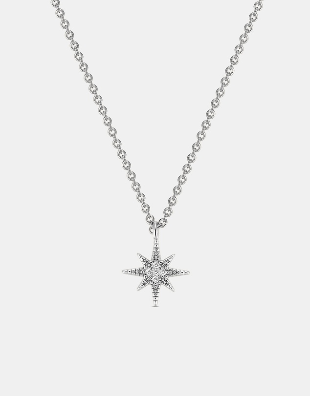 Mestige - Starlight Shimmer Necklace - Silver Plated
