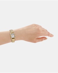 DKNY - Signature Shape Gold 20x33mm Silver Dial Womens Watch