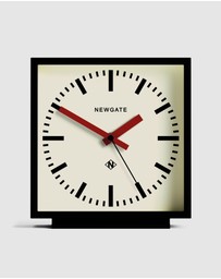 Newgate - Newgate Amp Mantel Clock Black With Red Hands