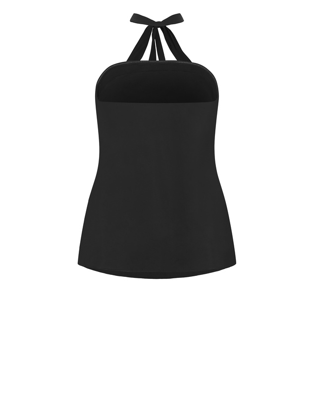 City Chic - Soiree Neck Tie Detail Top