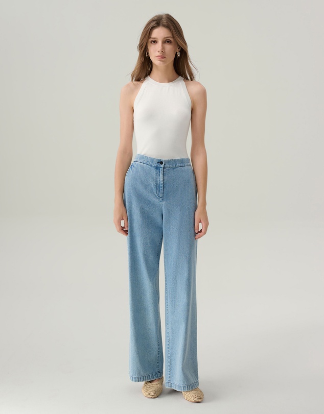IDA+S - Adelaide Light Denim Wide Leg Jeans