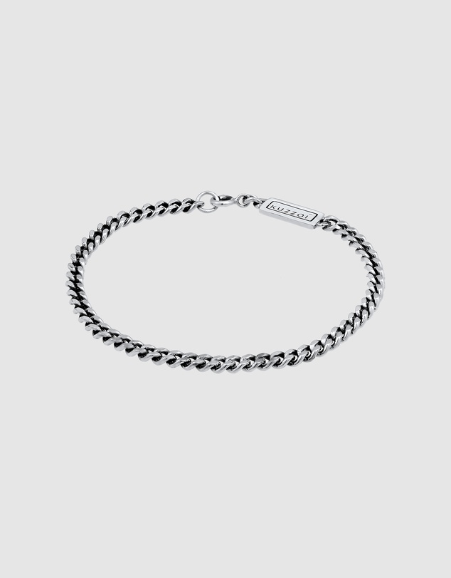 Kuzzoi - ICONIC EXCLUSIVE - Classic Curb Chain Bracelet in Oxidised 925 Sterling Silver