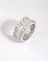 Lovisa - Silver Baguette Cubic Zirconia Ring