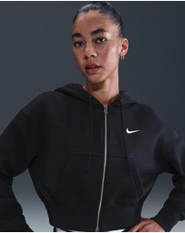 Nike - Sportswear Phoenix Fleece Loose Full-Zip Cropped Hoodie